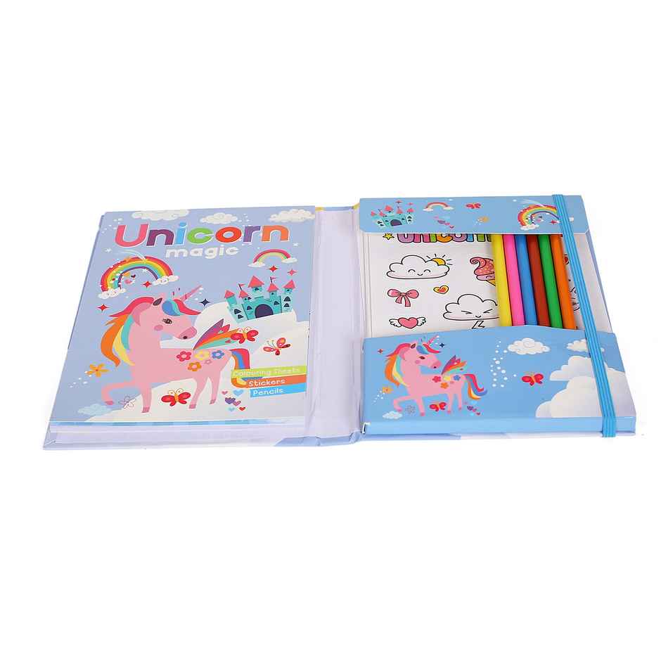 Hamleys Youreka Art & Craft Unicorn Magic Colouring Kit, 6Y+, Multicolour