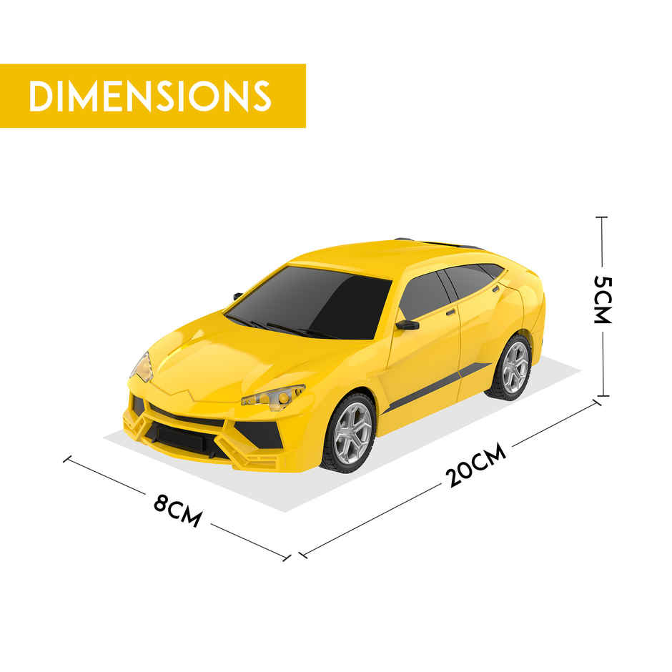 SEEDO Remote Control Car 1:18 , 27 MHz, Type-C Rechargeable, Fast Speed Famous 4W | Yellow