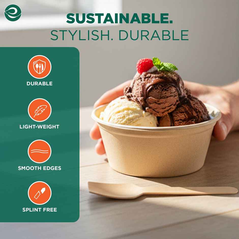 Eco Soul | Ice Cream Spoon | |95 mm | 50 Count