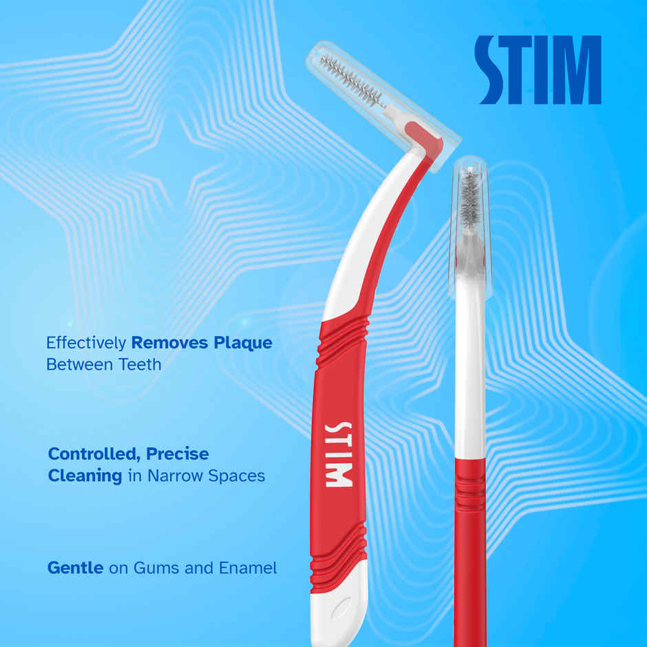 STIM Interdental Angular proxa brush ISO 2 3s For Tight Gaps Easy Cleaning Between Teeth