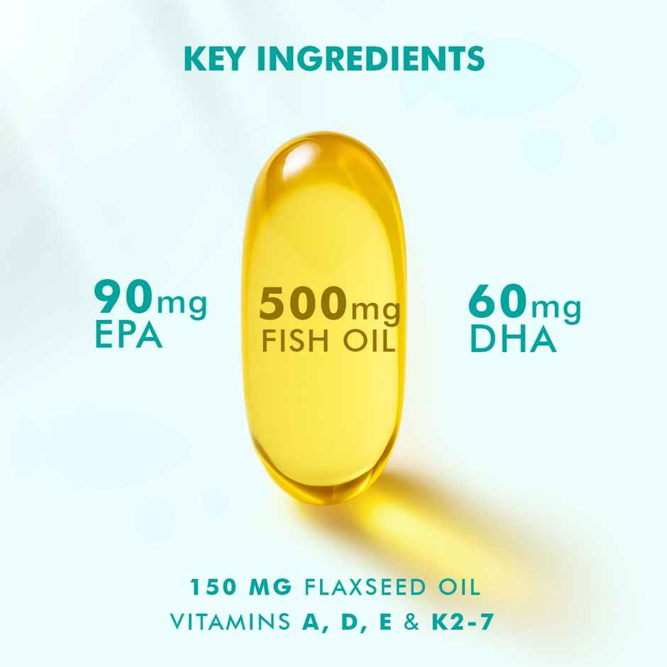 Dr. Morepen Omega-3 Fish Oil 500mg Capsules with Vitamin A & E No Fishy Burps