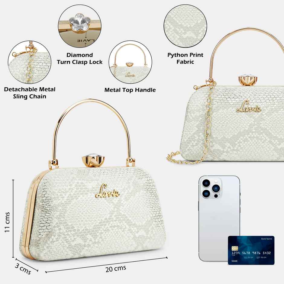 Lavie Women's Twink Framed Clutch | White