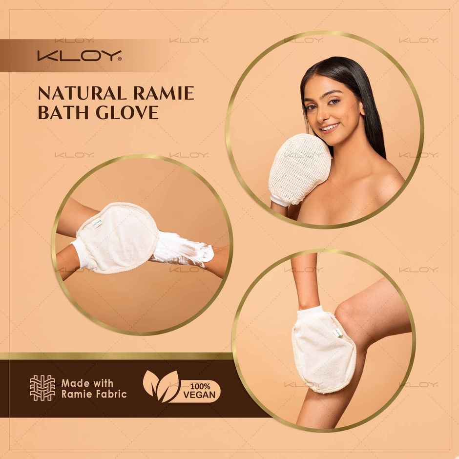 Kloy Natural Ramie Bath Scrubber