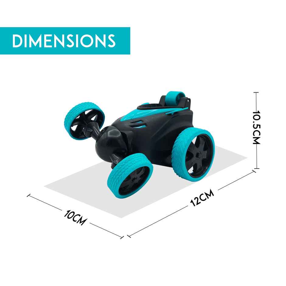 SEEDO Remote Control Car 1:24 , 27 MHz, USB Rechargeable, Fast Speed stunt Car | Turquoise Blue