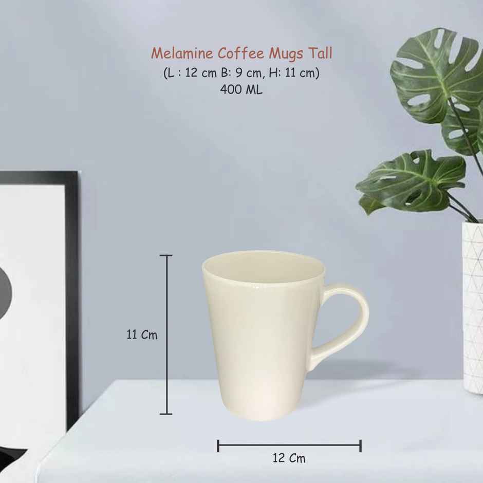 Stehlen Melamine Coffee Mug 400 ml Set of 2 Pcs - White
