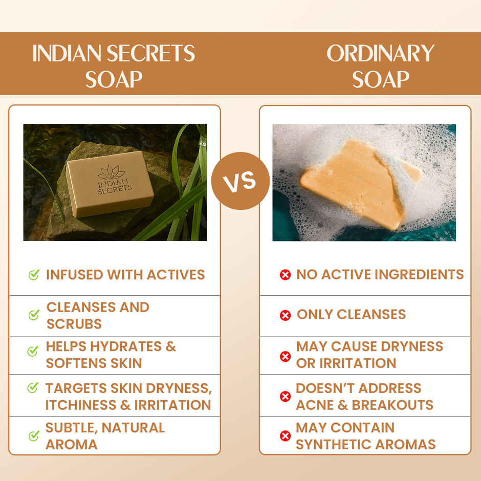 Indian Secrets Scrub Soap | Hyaluronic Acid & Coconut Milk