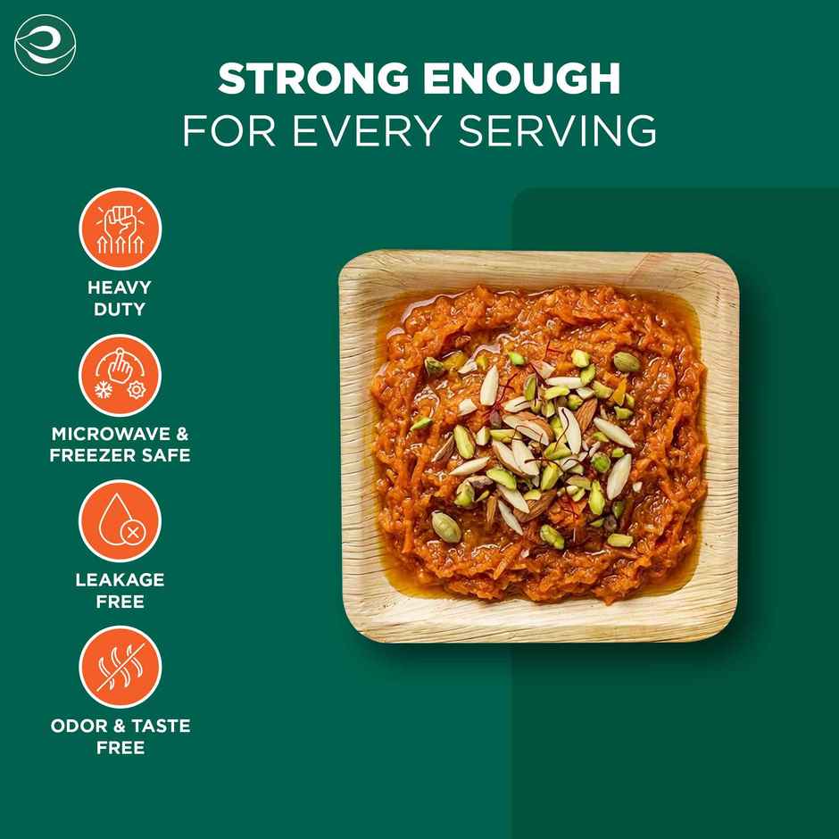 Palm Leaf Bowl | Square | 150 ml | 10 Count | Eco Soul