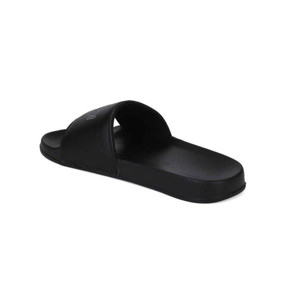 hummel Classic lightweight slides for Men with Cushioned Sole and Arch Support | Black | 6