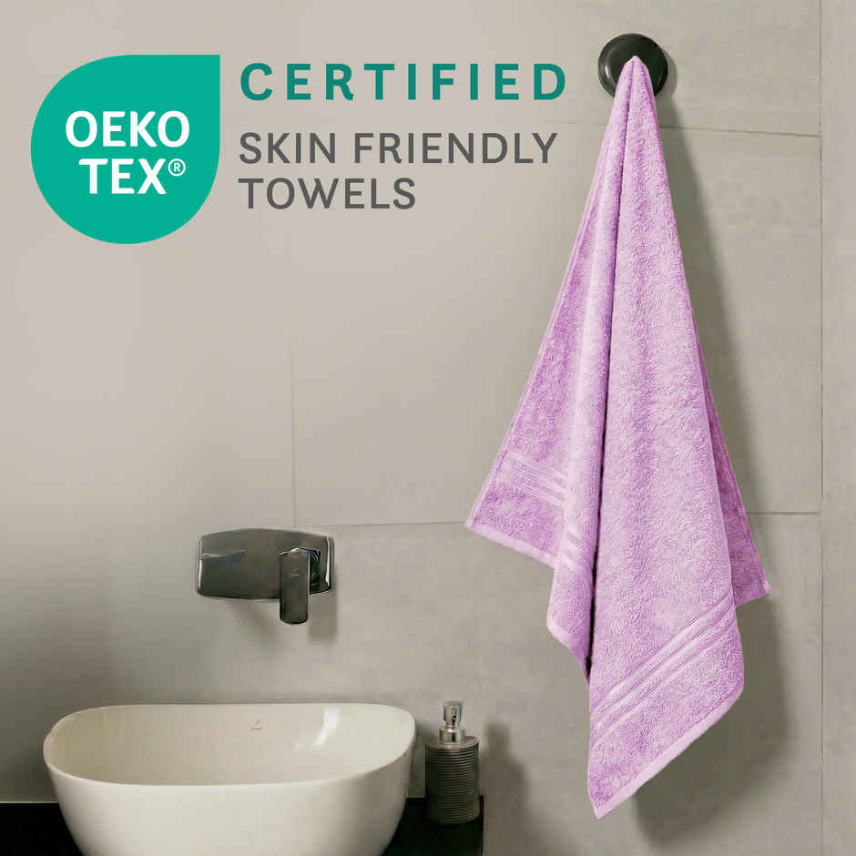 myTrident Comfort Living Cotton Bath Towel | Violet Sky