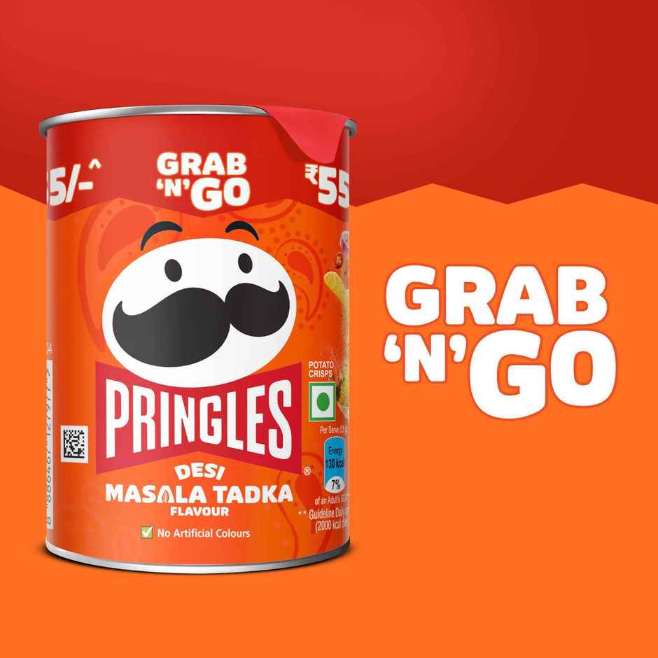 Kellogg's Pringles Potato Chips Desi Masala Tadka Flavour