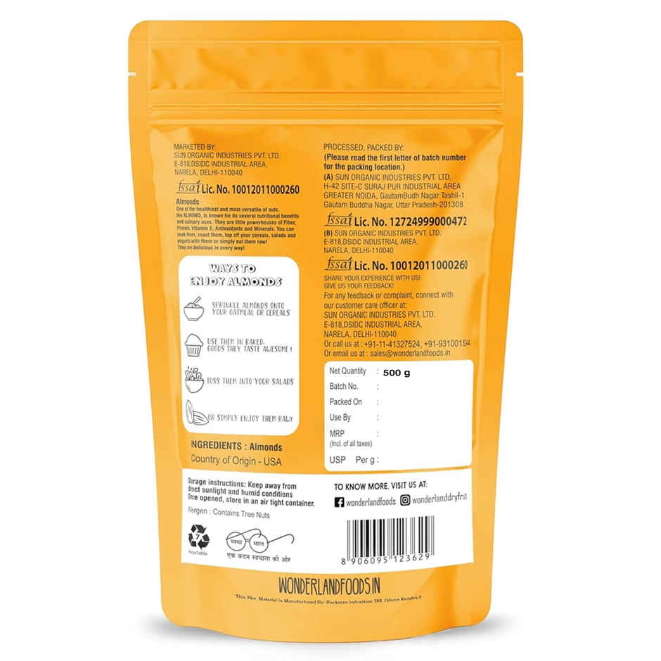 Wonderland Foods California Almonds (NP Badam)