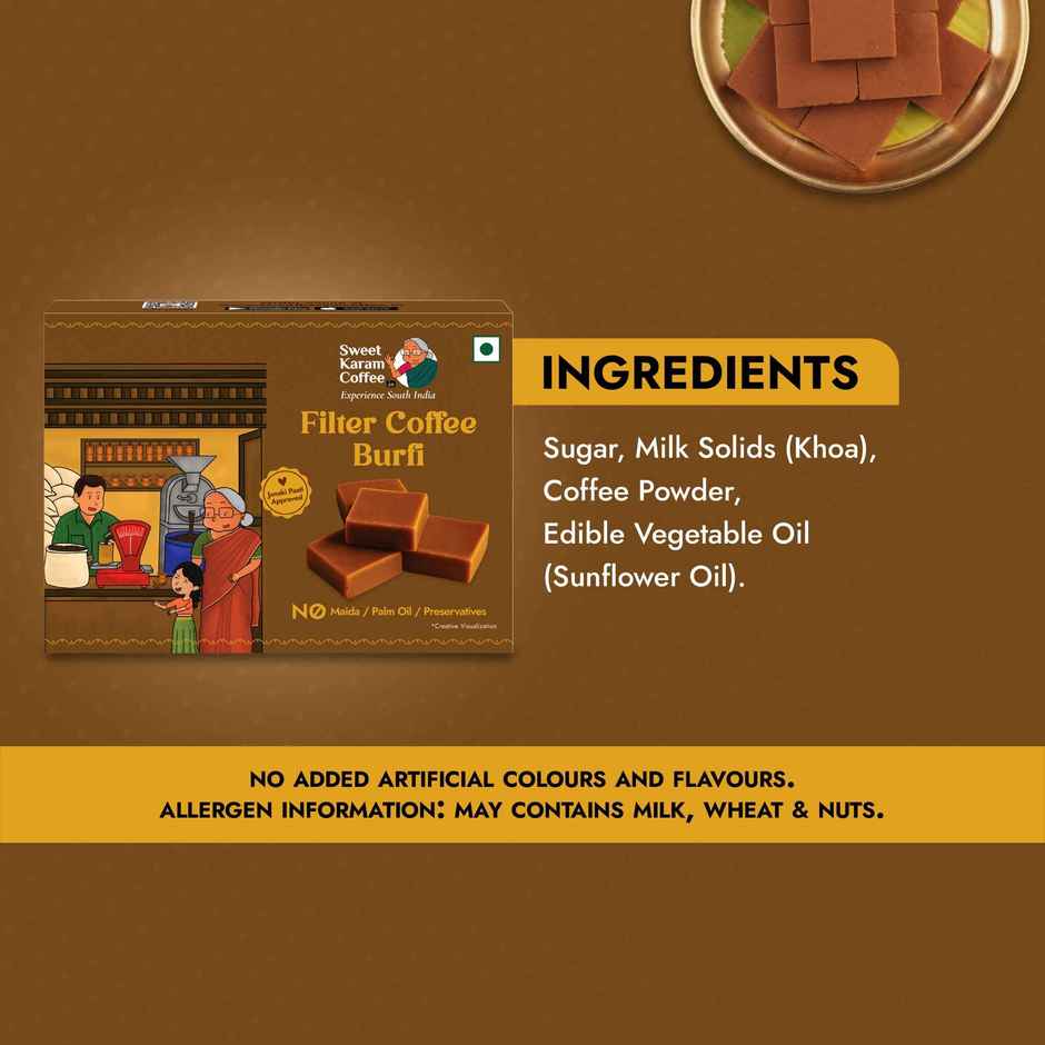 Sweet Karam Coffee Signature Filter Coffee Burfi - No Preservatives