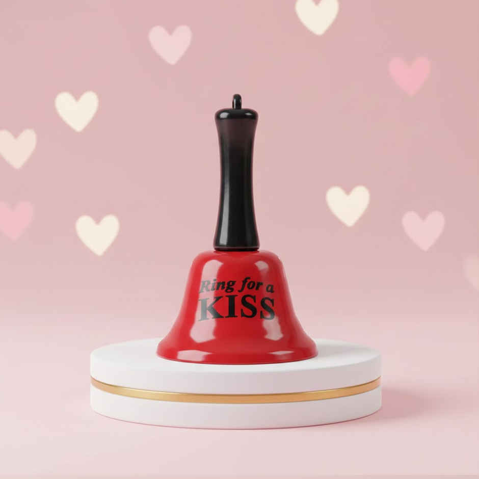 Ring for a Kiss Fun Desk Bell Novelty Gift | Oye Happy
