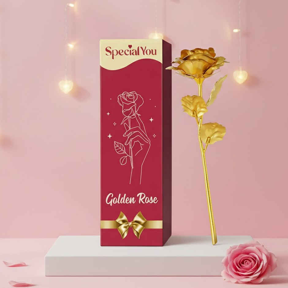 Artificial Gold Metal Rose | Timeless Romance Decor | Special You