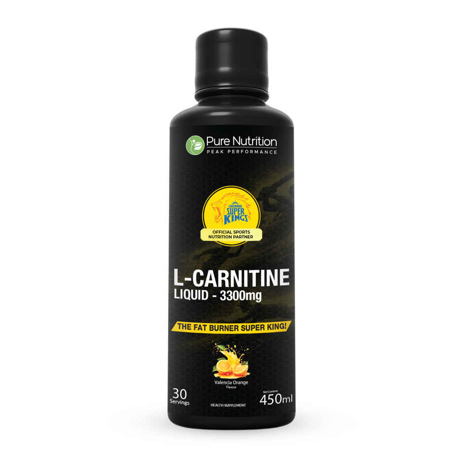 Pure Nutrition L-Carnitine 3300mg Liquid | Valencia Orange | Fat Burn & Energy
