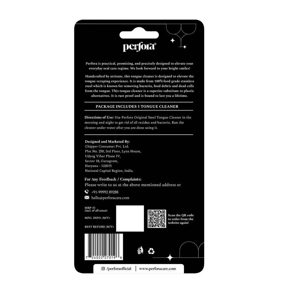 Perfora Tongue Cleaner Original Steel