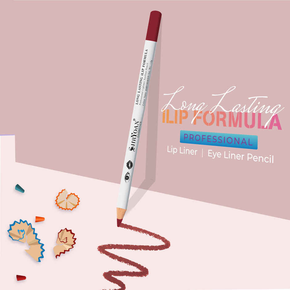Shryoan Long Lasting Professional Lipliner/Eyeliner Pencil - Barn Maroon