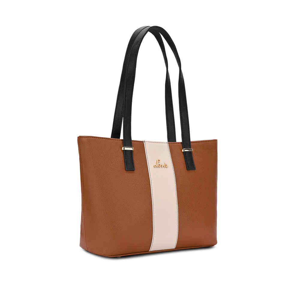 Lavie Women's Kara Colourblock Tote Handbag | Ladies purse | Shoulder Bag | Tan