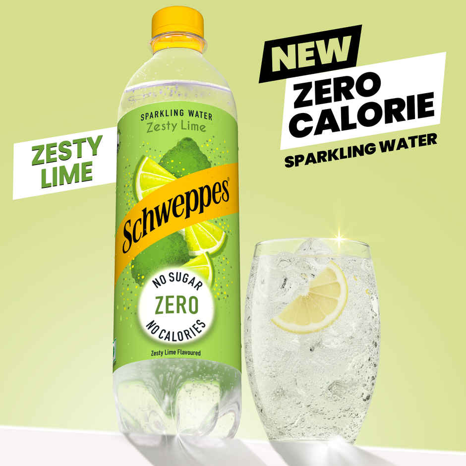 Schweppes Zero Calories Flavoured Sparkling Water Zesty Lime