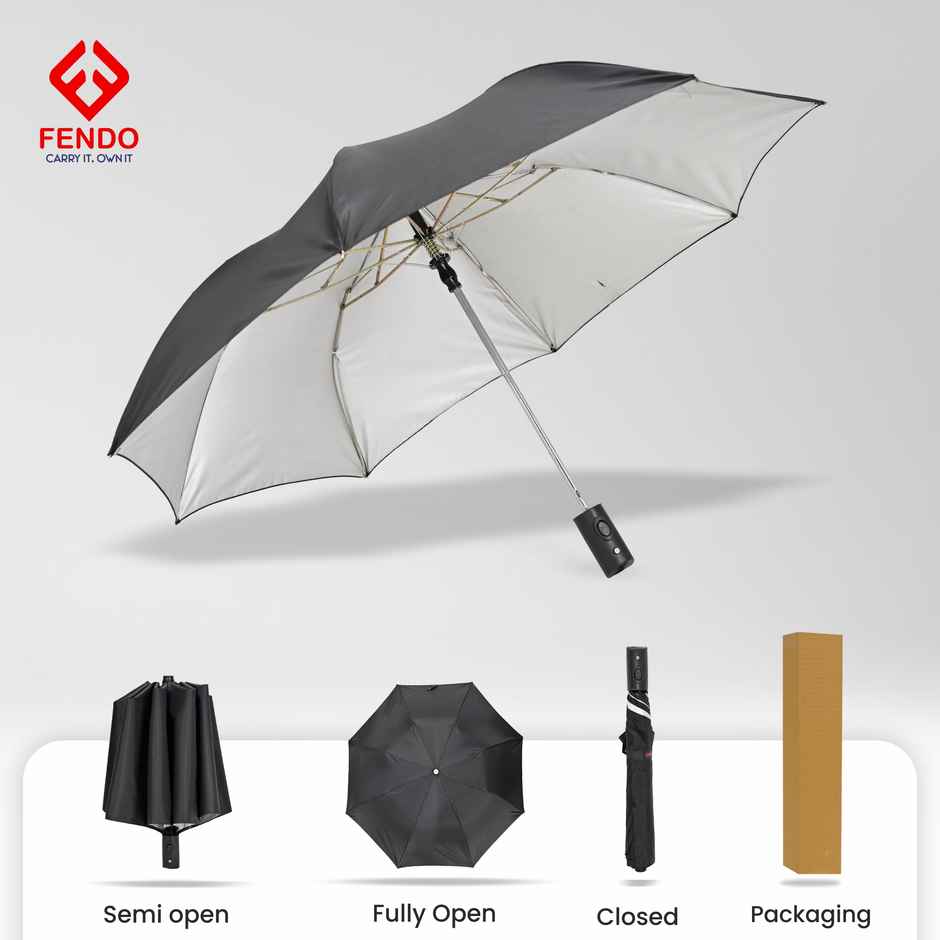 Fendo Rolex 21 inch 2 Fold Umbrella (Black)