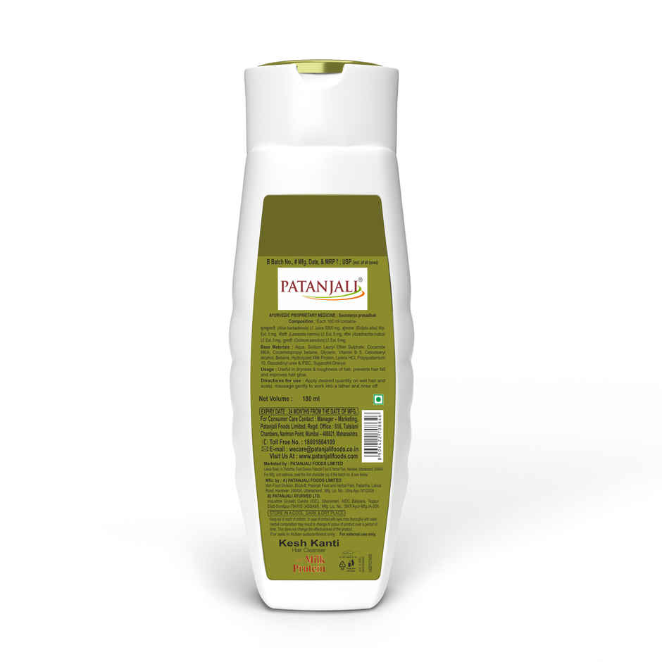 Patanjali Kesh Kanti Milk Protein Hair Cleanser Shampoo Scalp Cleansers for Strong Hair