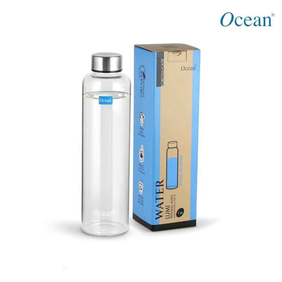 Ocean Lumi Borosilicate Bottle With Slim Lid | 750 ml