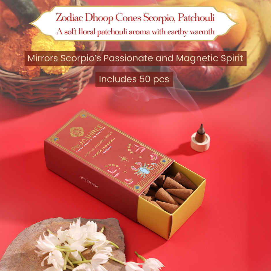 Pujashree Zodiac Dhoop Cones | Scorpio - Patchouli