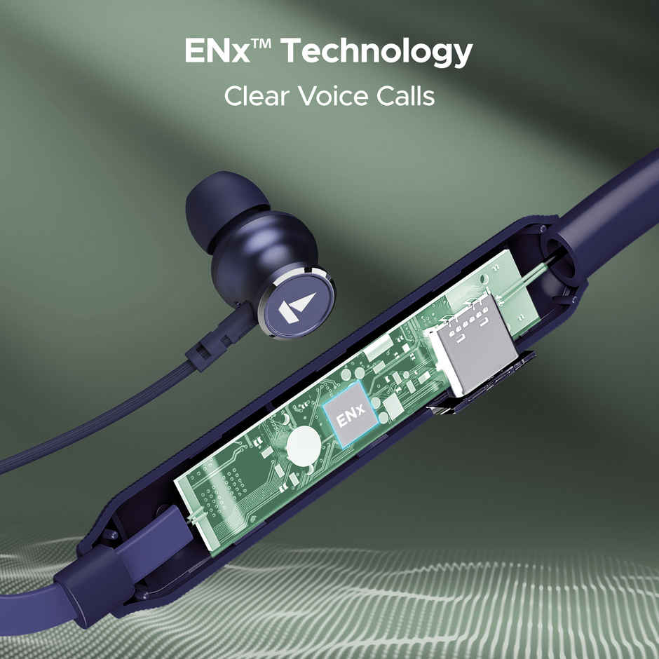 boAt Rockerz 195v2 Pro BT Neckband w/ 30H Playtime, ENx Technology & ASAP Charge (Deep Blue)