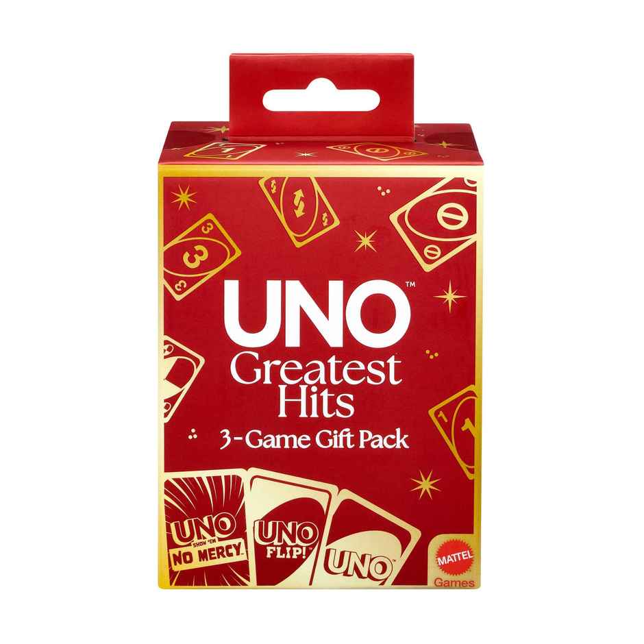 Mattel Games UNO Greatest Hits Gift Pack with 3 Card Games