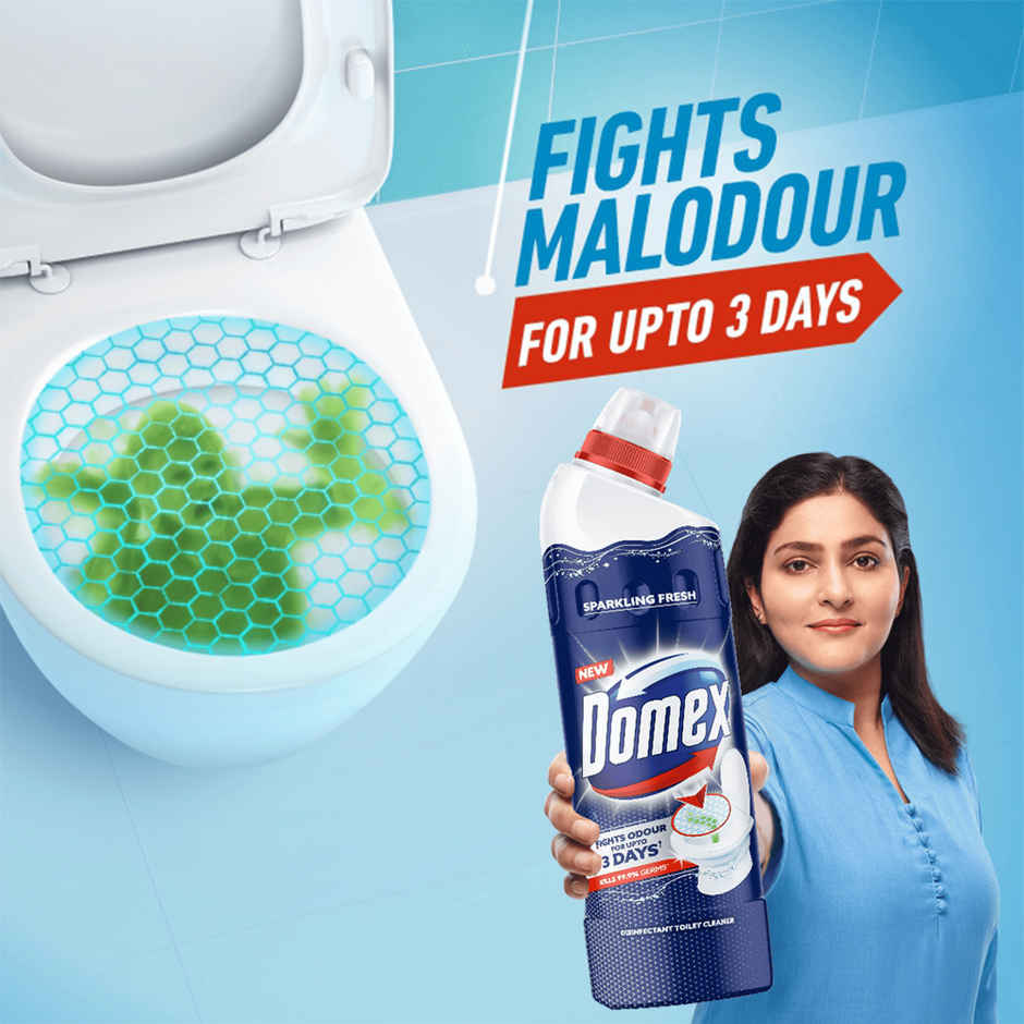  Domex Sparkling Fresh Toilet Cleaner | Fights Odour for Upto 3 Days