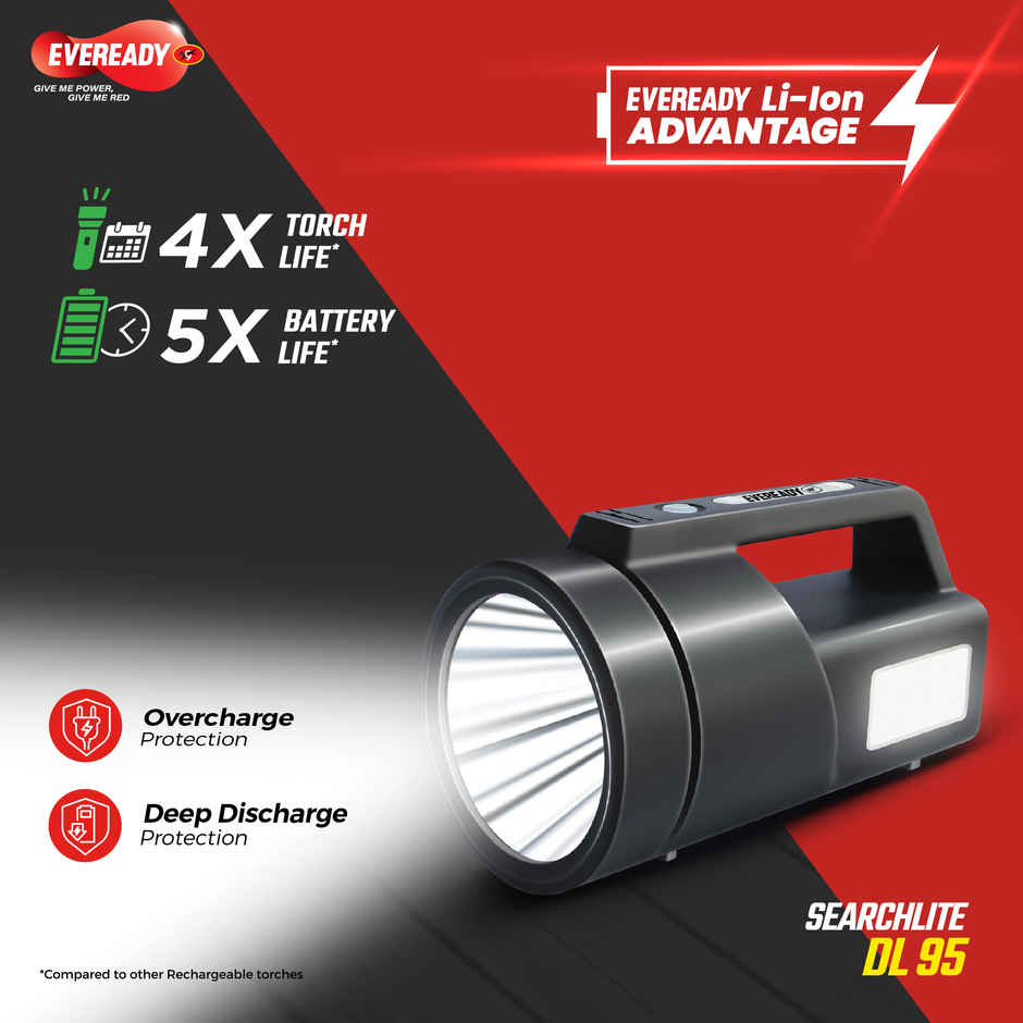Eveready Searchlite DL95 Rechargeable Torch | 4W