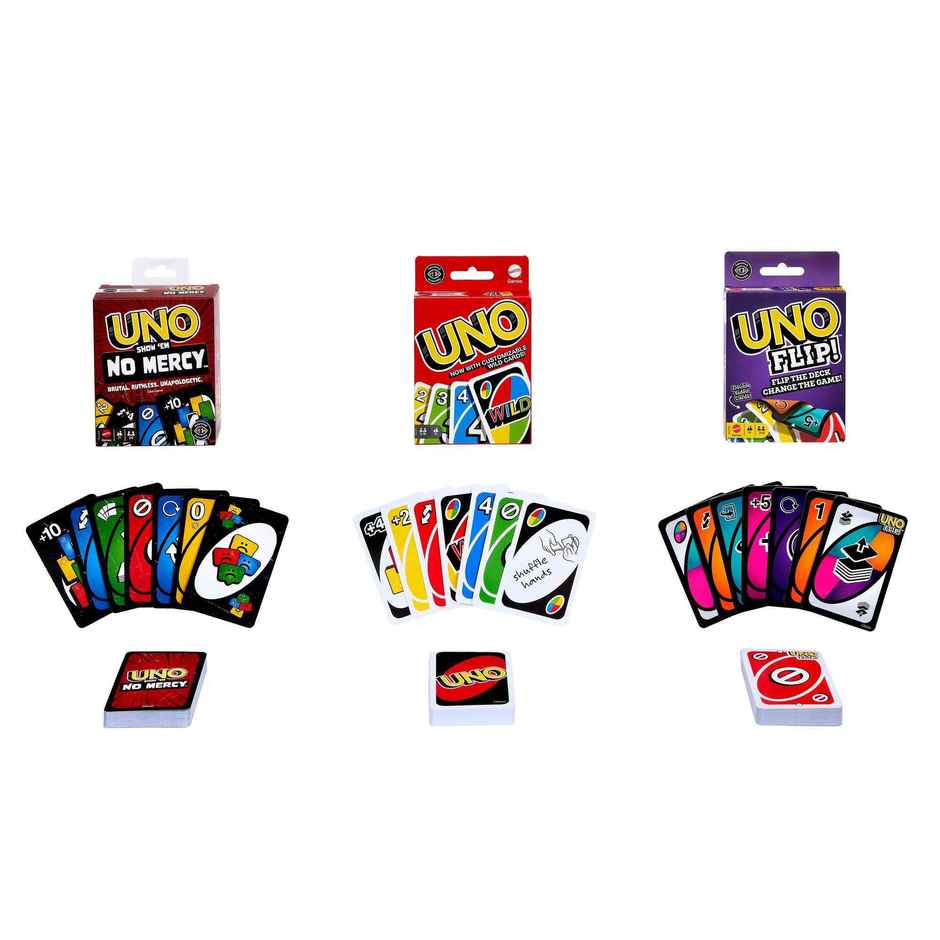 Mattel Games UNO Greatest Hits Gift Pack with 3 Card Games