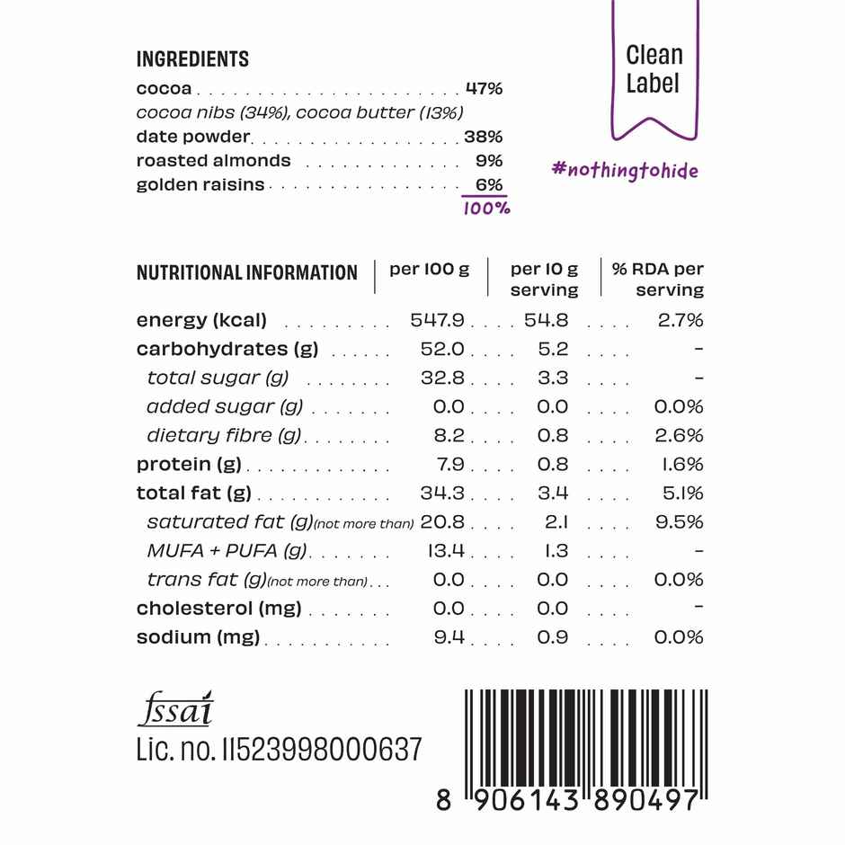 The Whole Truth Almond Raisin Dark Chocolate