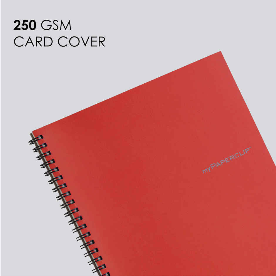 myPAPERCLIP - Neo Wiro Series NoteBook, 160 Pages, B5-Ruled-Red