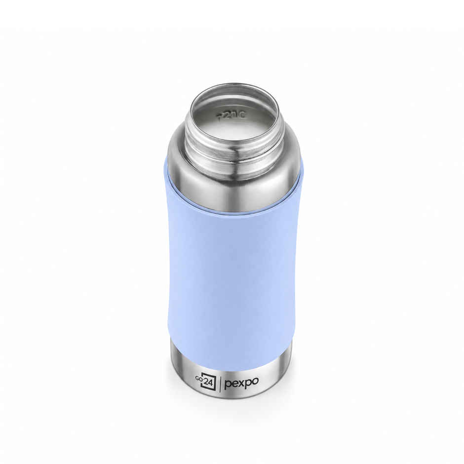 Go24 | Pexpo Jack & Jill Stainless Steel Baby Feeding Bottle Leak Proof | Blue - 250 ml