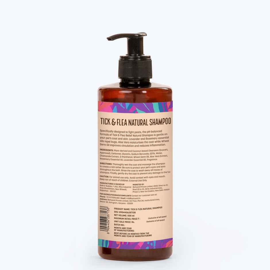 HUFT Natural Flea and Tick Relief Dog Shampoo Lavender Rosemary