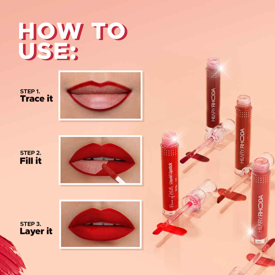 Hilary Rhoda Power Of Matte Liquid Lipstick | Pink Candy | Shade 05