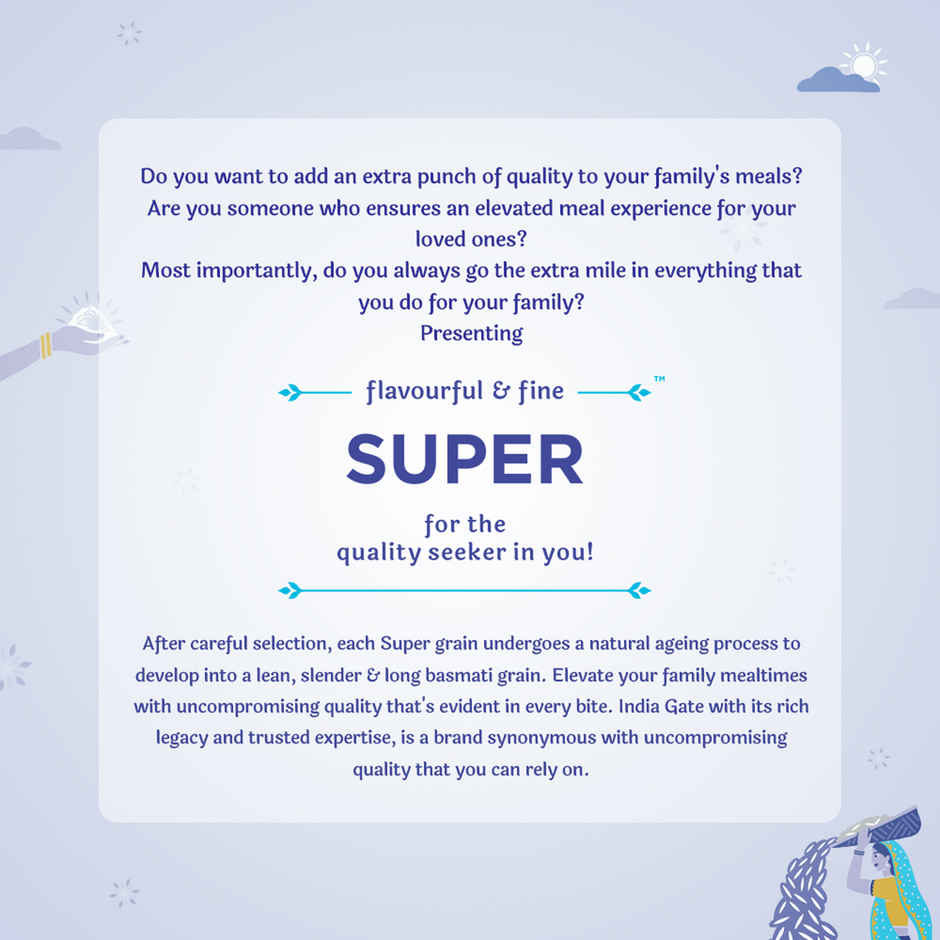 India Gate Flavourful and Fine Super Basmati Rice | Perfectly Aged Rice