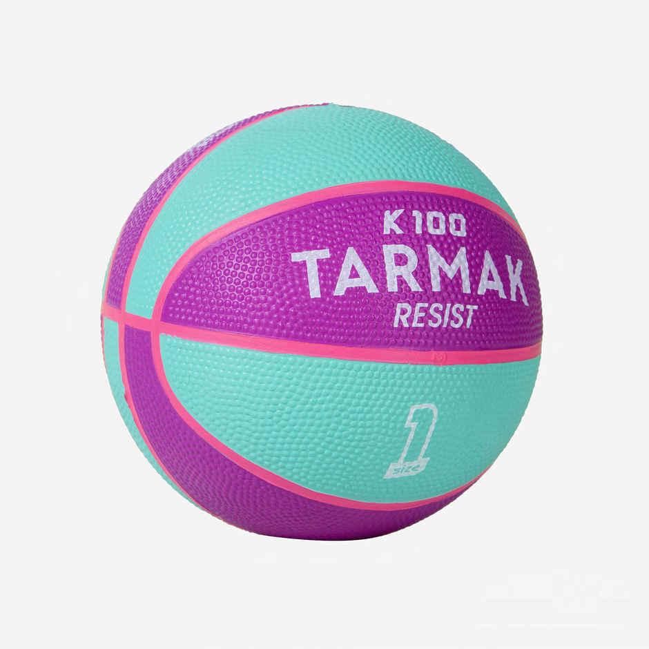 Decathlon Tarmak Kids Basketball Size-1 | Purple & Turquoise