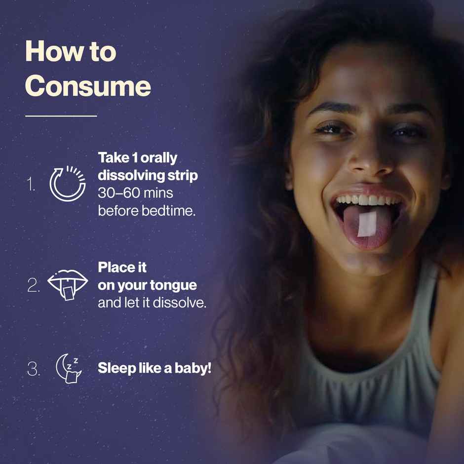 Setu Sleep Restore Melatonin Sleep Supplement Strips For Relaxation (Mint)