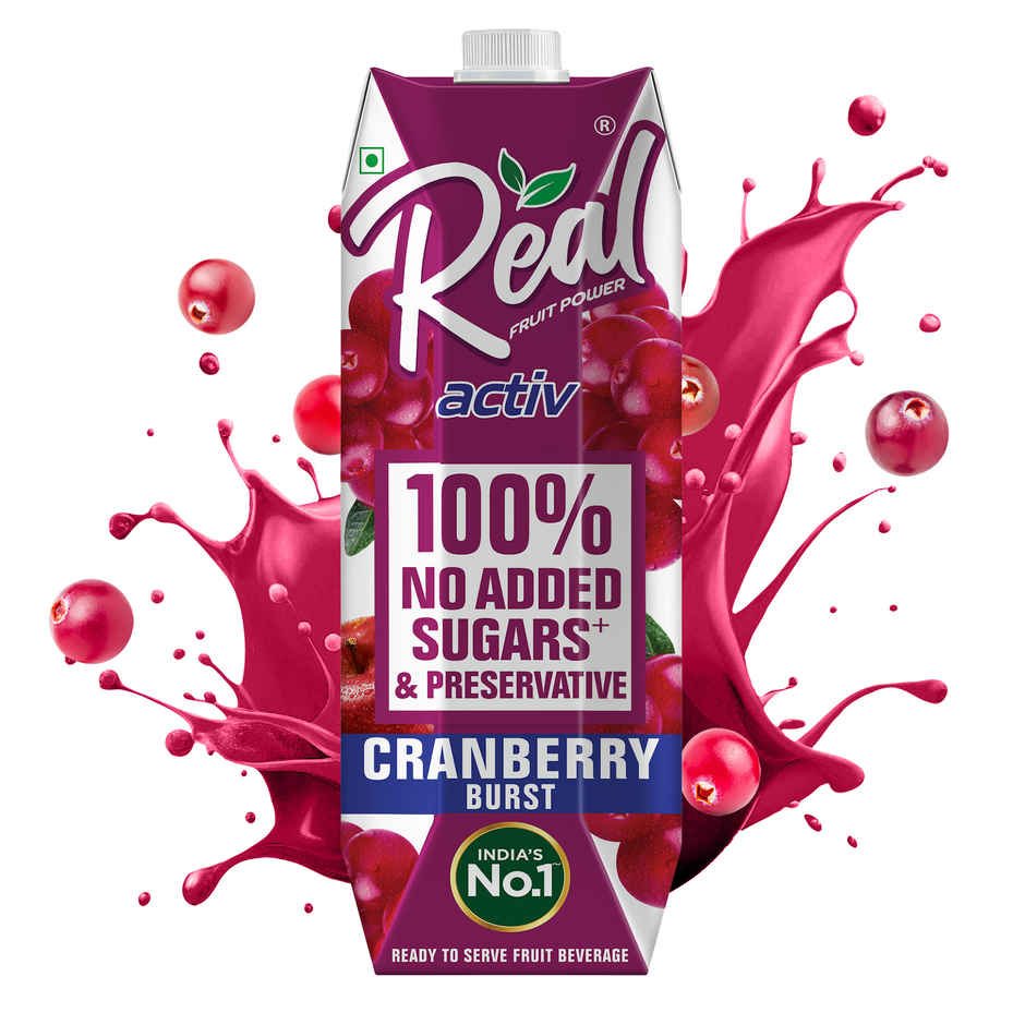 Real Activ Cranberry Juice, No Added Sugars & Preservative