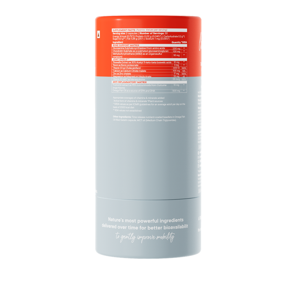 Wellbeing Nutrition Slow Bone Support Vitamin Supplements, Glucosamine, Chondroitin, Calcium