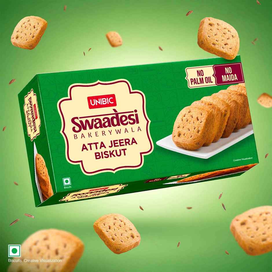 UNIBIC Swaadesi Atta Jeera Bakery Biskut | No Maida| |No Palm Oil