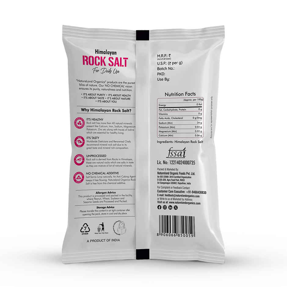 Natureland Organics Himalayan Pink Rock Salt