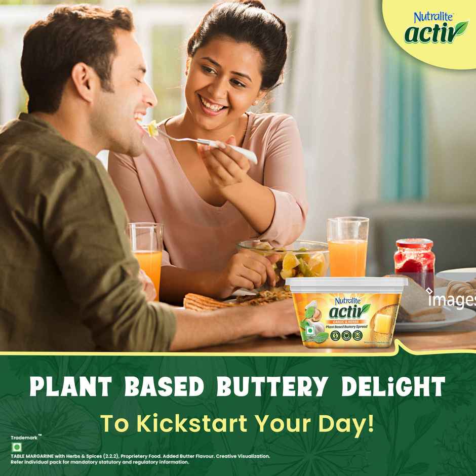 Nutralite Activ Plant Based Buttery Spread - Garlic & Herbs