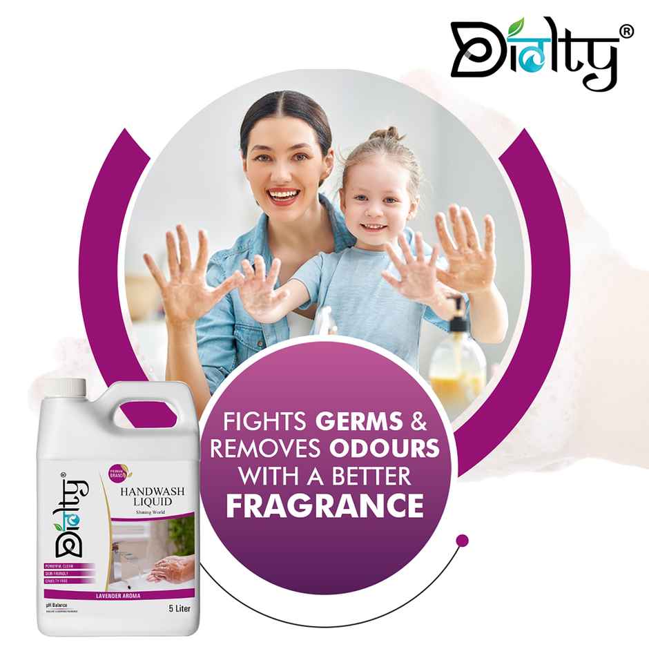 Diolty Hand Wash Protection From Germs Hand Wash Liquids Liquid Handwash (Lavender) 5 l
