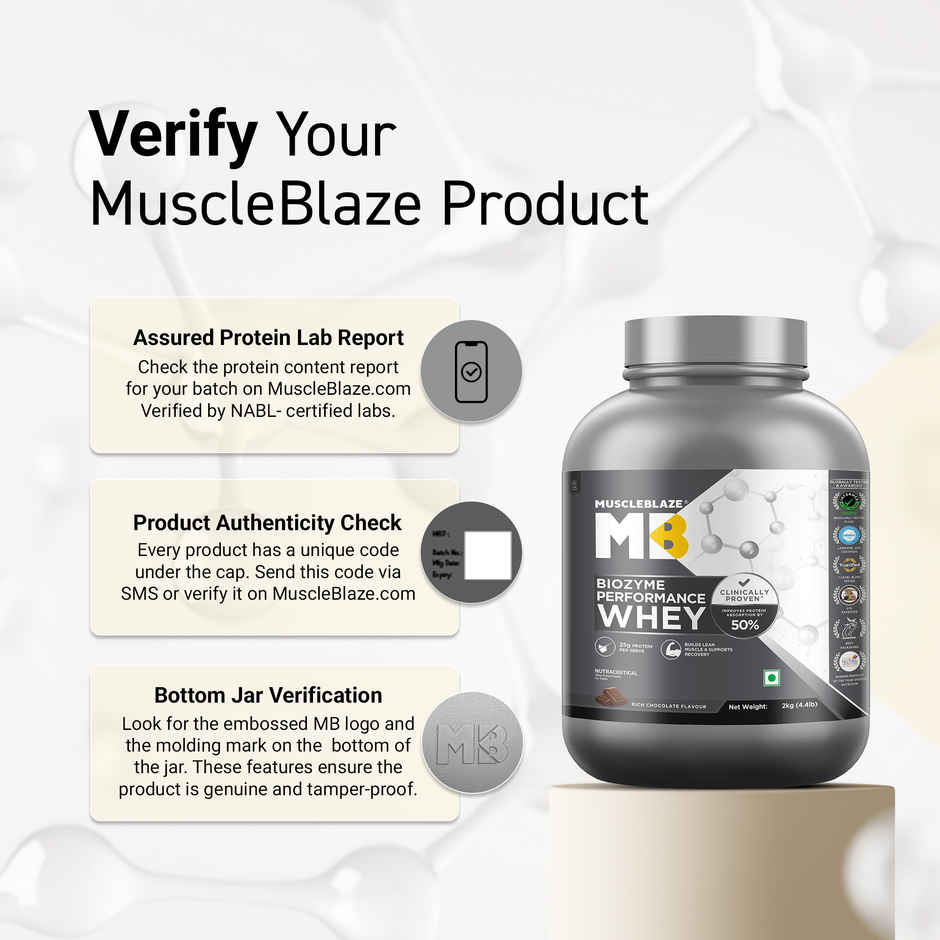 Muscleblaze Biozyme Performance Whey Protein Powder, (Rich Chocolate)