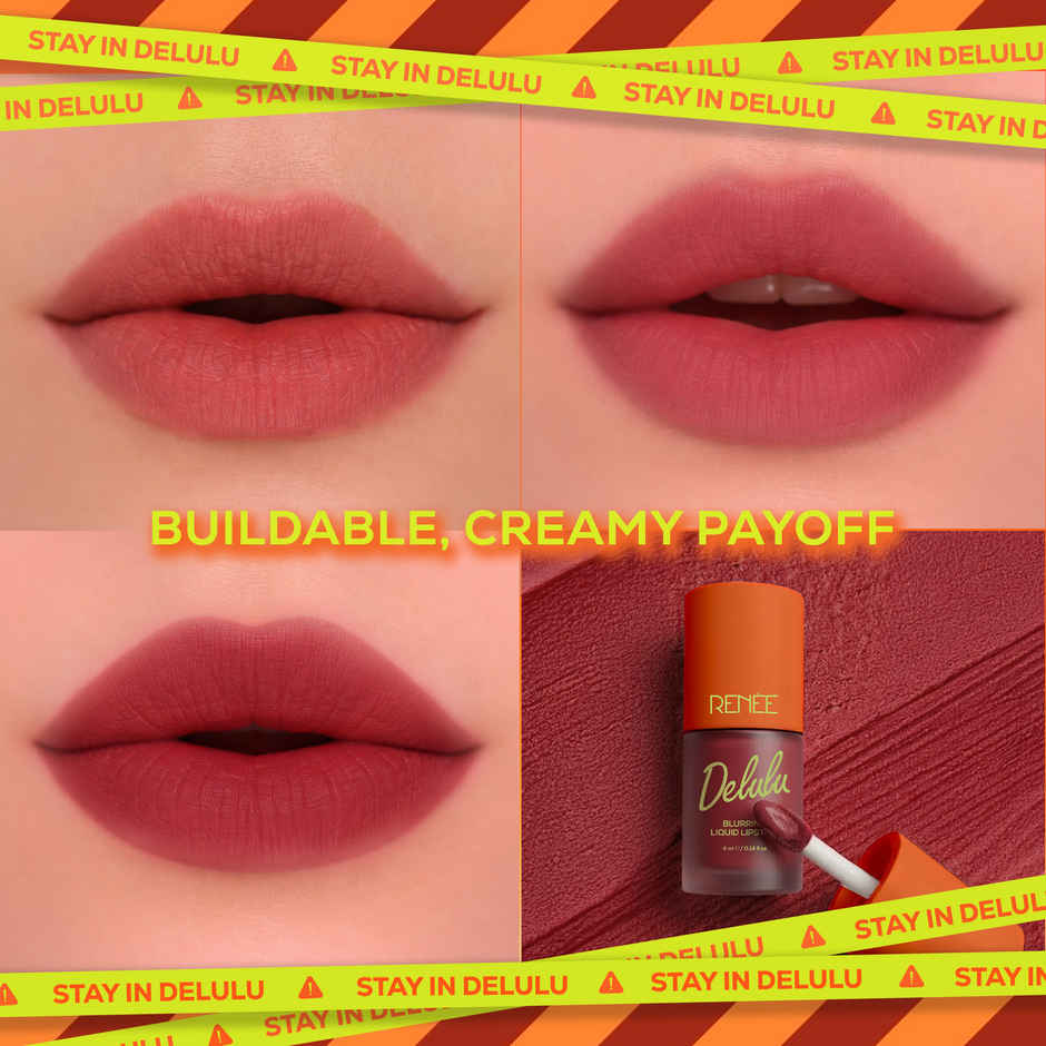 RENEE Delulu Blurring Matte Liquid Lipstick With Jojoba Oil & Rosehip Oil Maroon Mixed Signal