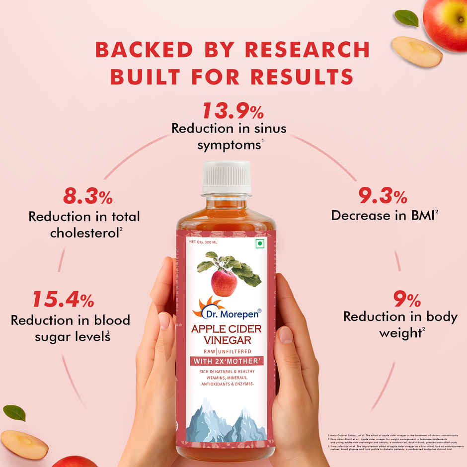 Dr. Morepen Apple Cider Vinegar with Vitamins & Minerals Helps in Weight Loss