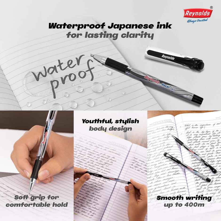 Reynolds Racer Gel Pen Set 5ct Black